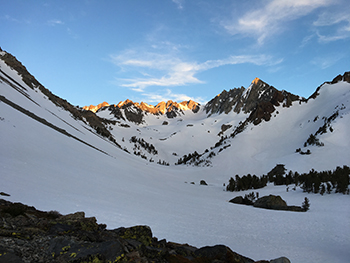 Snow on Sierra Nevada Mountains. 